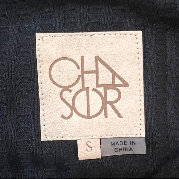 Chaser Black Henley Long Button Sleeved Shirt. Size Small - Picture 2 of 9